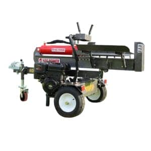 40 t standing & lying wood splitter with petrol engine & table
