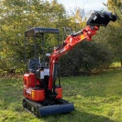 DKB881_005 Minibagger, Kettenfahrwerk, Baggerarm, HZC
